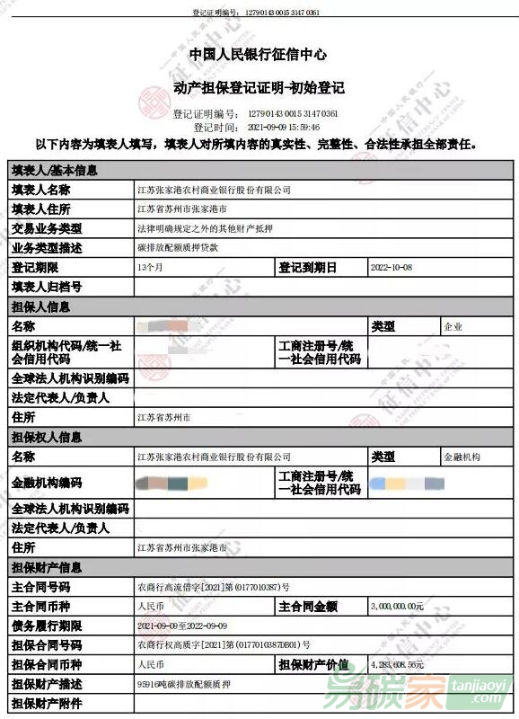 300萬元！張家港發(fā)放蘇州首單“碳權貸”